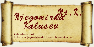 Njegomirka Kalušev vizit kartica